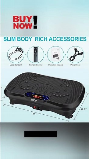 AXV Vibration Plate Fitness Platform Exercise Machine Vibrating Lymphatic Drainage Shaking Full Body