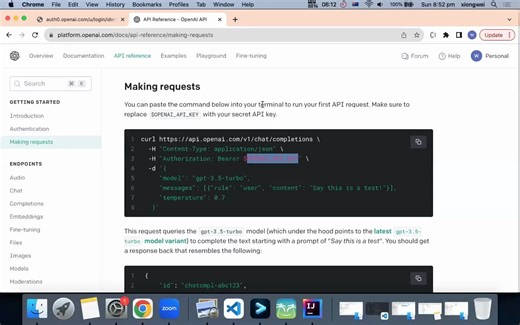 ChatGPT API key 的基本使用 及 对话上下文处理
