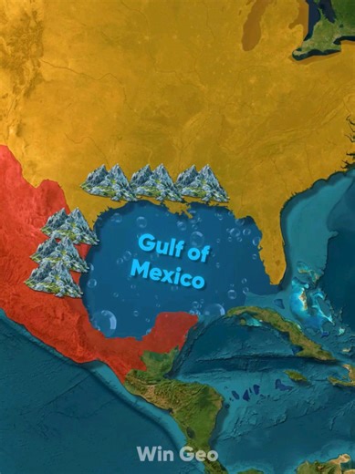 Como se formó el golfo de México?#geografia #mapa #golfodemexico #mexico🇲🇽 #estadosunidos🇺🇸