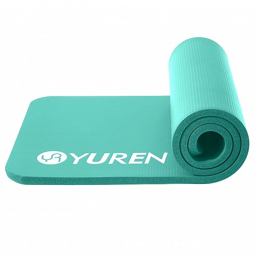 YR Extra Thick Yoga Mat 4/5" Hi-Density Foam In/Outdoor Pilates Exercise Mats 76" Long, Ice Blue