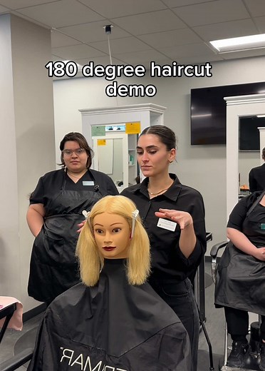 180 Degree Haircut Demo: Cosmetology School Behind The Scenes