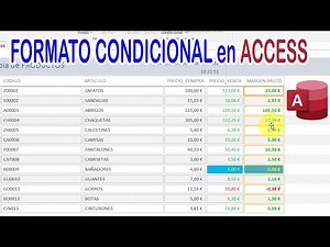 FORMATO CONDICIONAL en ACCESS | Poner color a texto y fondo
