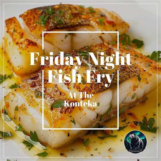 🐟🔥 Friday = Fish Fry. Cod your way: Deep Fried, Broiled, or Cajun. Includes soup, salad, and choice of side. Plus BBQ Ribs Surf & Turf for extra Friday flavor. 🍸 Drinks at the bar • 🎳 Bowling at Black Bear Lanes 📍 White Pine, MI • 📞 (906) 885‑5170 • 🌐 thekonteka.com #FridayFishFry #TheKonteka #UPEats #WhitePineMI #WeekendDinner #FoodieFavorites #BBQRibs #SurfAndTurf #BlackBearLanes | Konteka Black Bear Resort White Pine, Michigan
