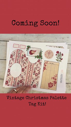 COMING TOMORROW 🎄✨ Quick flip through of my Christmas Tag Kit — vintage holiday pages and 25 tags for journals, gifts & December crafting! Launch day is MONDAY — full walkthrough video shop link will go up tomorrow. Can’t wait to share this one! #junkjournal #printables #christmascrafts #ephemera #papercrafts | Cara Brandon Creations