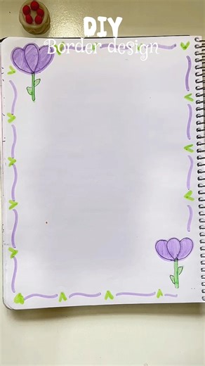DIY border design idea 💜✨#fypシ #diy #shorts #shortsviral