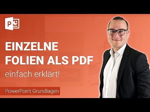 EINZELNE FOLIEN als PDF speichern einfach erklärt | Lerne Microsoft PowerPoint ✅