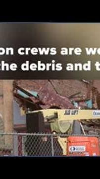 Demolition crews are working to clean up the debris and tear down buildings in Columbia after a torn