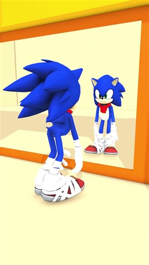 Sonic's Mirror Nightmare! Huggy Wuggy! 😱💙 #sonic #huggywuggy #viral