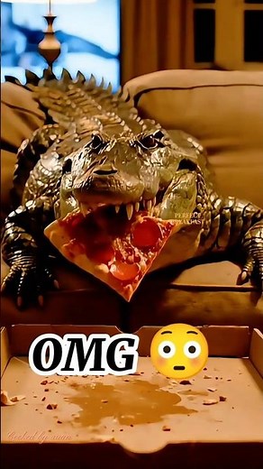 Crocodile Eating Pizza?! This Looks TOO REAL 🐊🍕