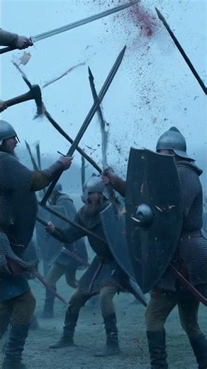 Housecarl Axe Destroys Norman Spears Battle of Hastings 1066 Brutal Impact