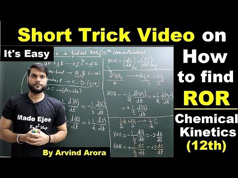 SHORT TRICK | How to find out Rate of Reaction with Examples | Chemical Kinetics | By Arvind Arora
