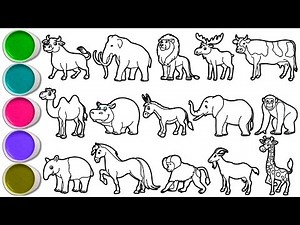 Draw Amazing Animals in 30 Minutes - Bull, Mammoth, Lion, Moose, Cow, Camel, Hippo Elephant & others