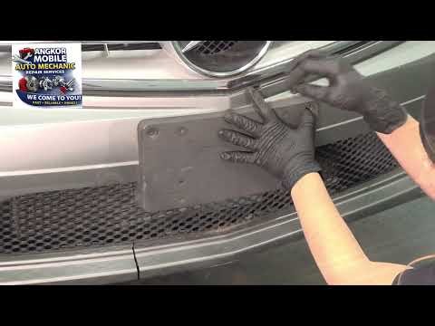 2008-2014 Mercedes-Benz C300 - How to Replace Front License Plate Bracket @AyanMechanic @MechanicZ 