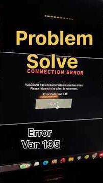 Valorant Game Error Van 135 Problem Solve || #error #valorant #8bit #8bitjasi