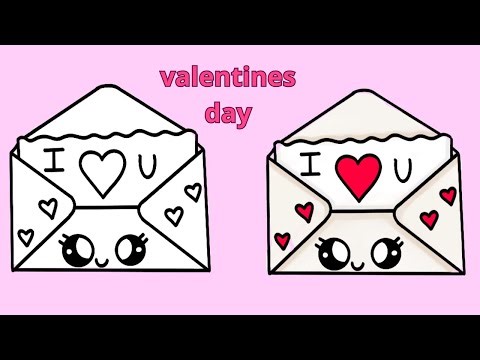 How to draw a valentines day card EASY 2026 ♥️