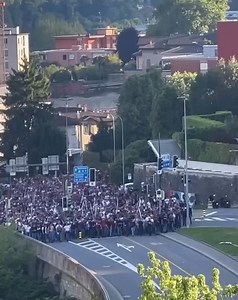 10.05.2025 Switzerland 🇨🇭 FC Basel corteo away in Lugano before the game against FC Lugano. #basel #ultras #hooligans #awaydays | Riot With Style