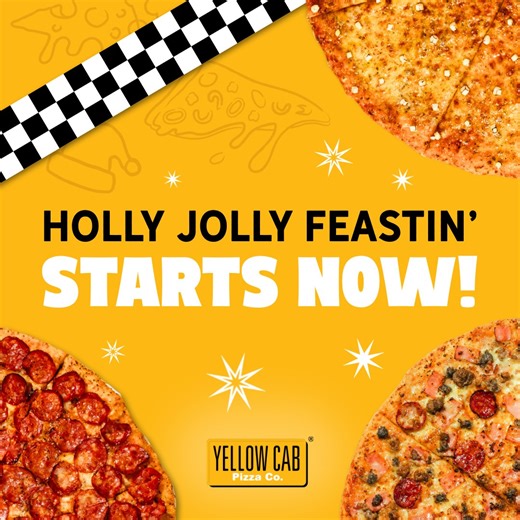 What’s better than Christmas dinner? Christmas with pizza! 🎄🍕 Your flavor-hungry crew at Yellow Cab Pizza wishes you a very Merry Christmas surrounded by everyone you love. May your day be full of good spirits, the best food, and even better company. 🫶🏼 | Yellow Cab Pizza Co.