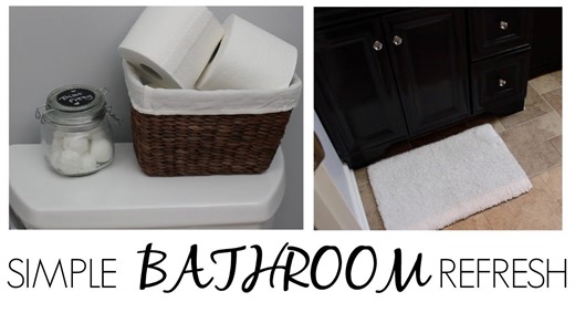 Simple bathroom refreshes: Toilet, towel & rug