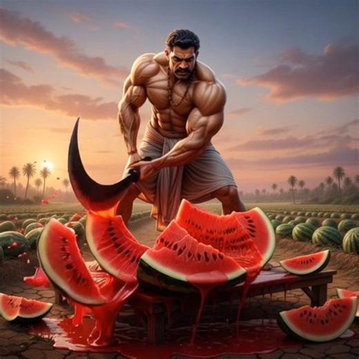 the big Red demon kidnapped the man and tortured him . cartoon #cartoon