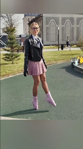 in Ballet heel boots...