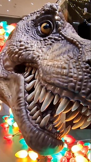 T Rex Christmas Window Display #shorts Coach Store unique Window Regent Street, London, Christmas