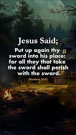 Jesus Says: Put Down Your Sword 🙏 Let God Fight for You #bibleverses #jesuschrist #godsaid #prayer