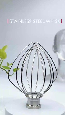K45WW 6 Wire Whip for 4.5 5 QT KitchenAid Tilt-Head Stand Mixer，Whisk Attachment Fits Kitchen Aid, Compatible with Kitchen Aid Accessories K45,K45SS,KSM90,KSM110,KSM150 (Dishwasher Safe)