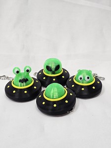 UFO Aliens 3D Printed Fidget Clicker Clicky Keychain - Etsy Australia