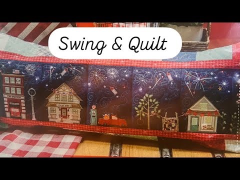 Kimberbell Main Street Celebration block 6 Swing & Quilt Block