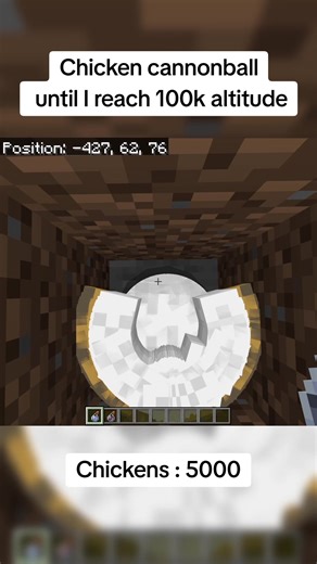 Chicken Cannonball: Reaching 100k Altitude | Minecraft 1.21