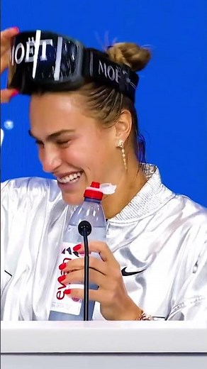 Sabalenka is in a GREAT mood! 🤣