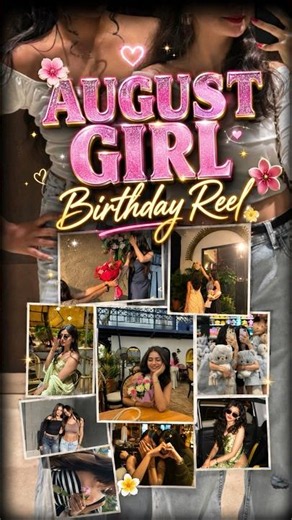 August Girl Birthday Template | Trending Happy Birthday Reel | August Viral Birthday Vn Code | Short