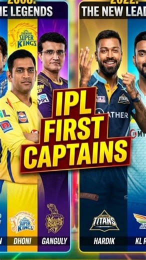 IPL 10 TEAMS FIRST CAPTAINS 🤯#ipl2026 #ipl #cricketshorts #hardikpandya #shorts #msdhoni