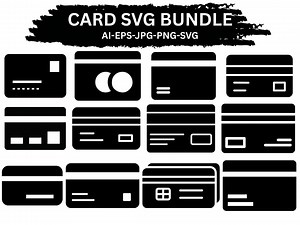 Credit Card Skin Template, SVG Files Bundle (digital Download) - Etsy