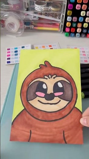Cute Sloth Coloring 🦥 #coloring