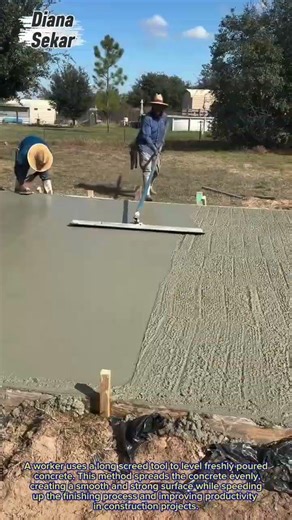 Satisfying Concrete Slab Finishing | Fast Floor Leveling Technique