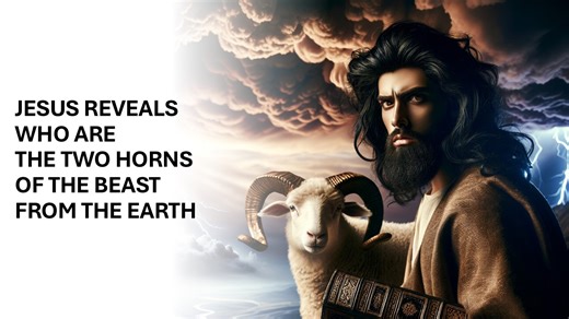 Revelation 13:11-12 (NIV) 11 Then I saw a second beast, coming out of the earth. It had two horns like a lamb, but it spoke like a dragon. 12 It exercised all the authority of the first beast on its behalf, and made the earth and its inhabitants worship the first beast, whose fatal wound had been healed. No prophecy teacher has been able to interpret who are the two horns of the false Prophet Mohammad. Only Jesus can reveal the meanings in the Book of Revelation, as only the Lamb of God can open