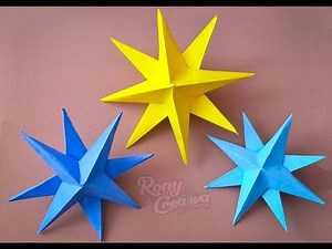 Cómo hacer Estrellas 3D - Origami Paper Star DIY - Navidad 2019