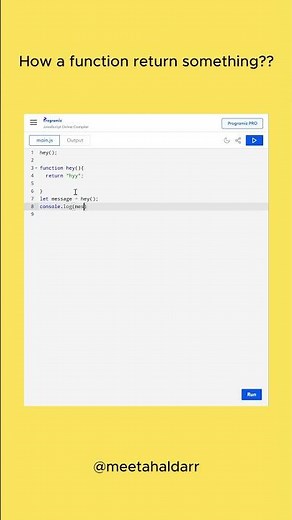 How return works in JavaScript 🔥
