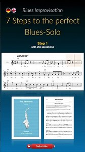 Blues Improvisation for Alto Sax: Step 1: using the root and minor 7 only · a systematic approach.