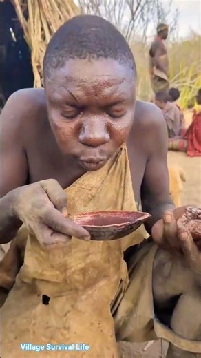 "Chaba's Morning Ritual: Authentic Tribal Breakfast in the Wild 🌿" #shorts