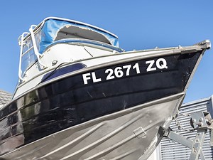 Custom Boat Registration Numbers: Waterproof Vinyl Decal (set of 2) - Etsy