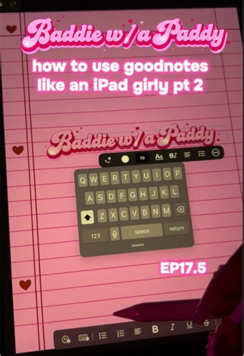 Baddie w/ a Paddy 💖 Episode 17.5: How To Use @Goodnotes Like an ibaddie 🥰 #pinkipad #ipadgirly #goodnotes #ipadtutorial #digitalnotetaking pink iPad girly GoodNotes tutorial hyperlink digital notes