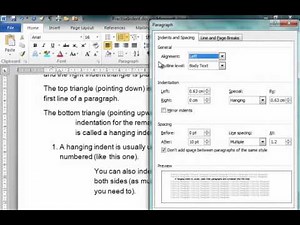 Word Paragraph indenting using dialog box