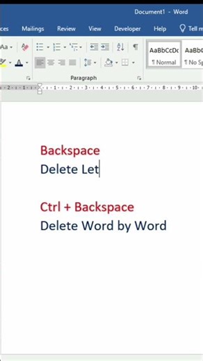 Backspace letter by letters ^||^ Ctrl + Backspace Word by Word
