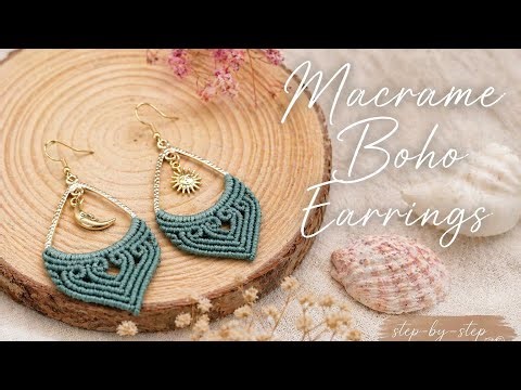 Macrame Boho Earrings Tutorial 🌿 Easy & Beginner Friendly