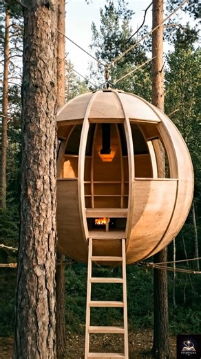 Suspended Tree Pod House Build 🌲 | Dream Forest Treehouse Transformation!