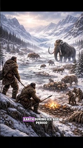 🧊Earth during "ICE AGE" Period 🦣😱 | #science #history #viral