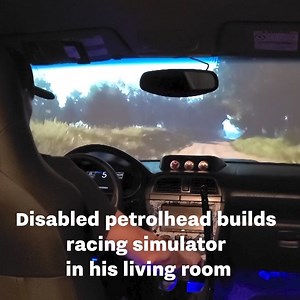 649K views · 804 shares | This guy was left severely disabled after a motorcycle accident, so he used his love for cars to build his own racing simulator and it's amazing!  | UNILAD | Facebook
