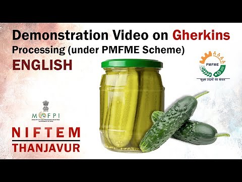 Demonstration Video on Gherkins Processing (under PMFME Scheme) - ENGLISH
